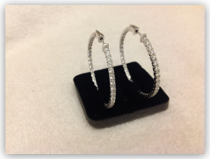Earrings- CZ inside out hoops 