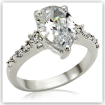 Ring - Pear CZ